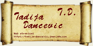 Tadija Dančević vizit kartica